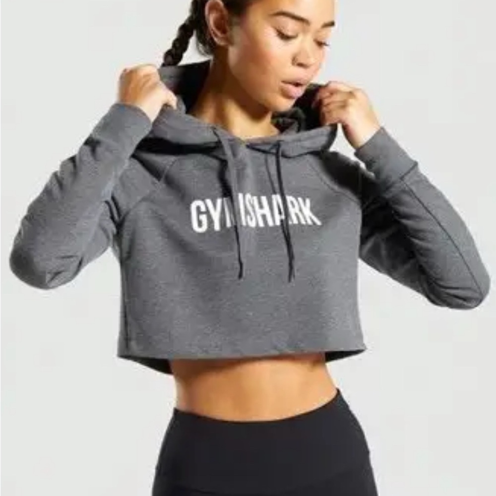 Gymshark Gray Women's Cropped Hoodie